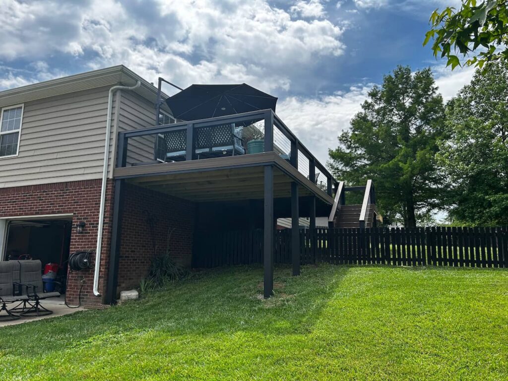 Outdoor custom patio with spacious seating area