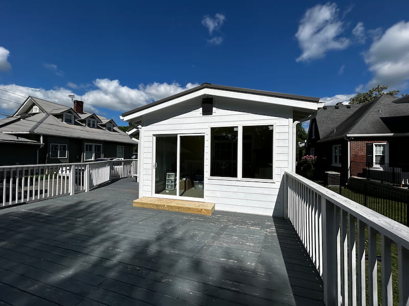 Finished home addition improving property value